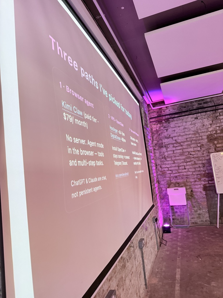 OpenClaw 101 workshop, for Campaign Lab — photo 1