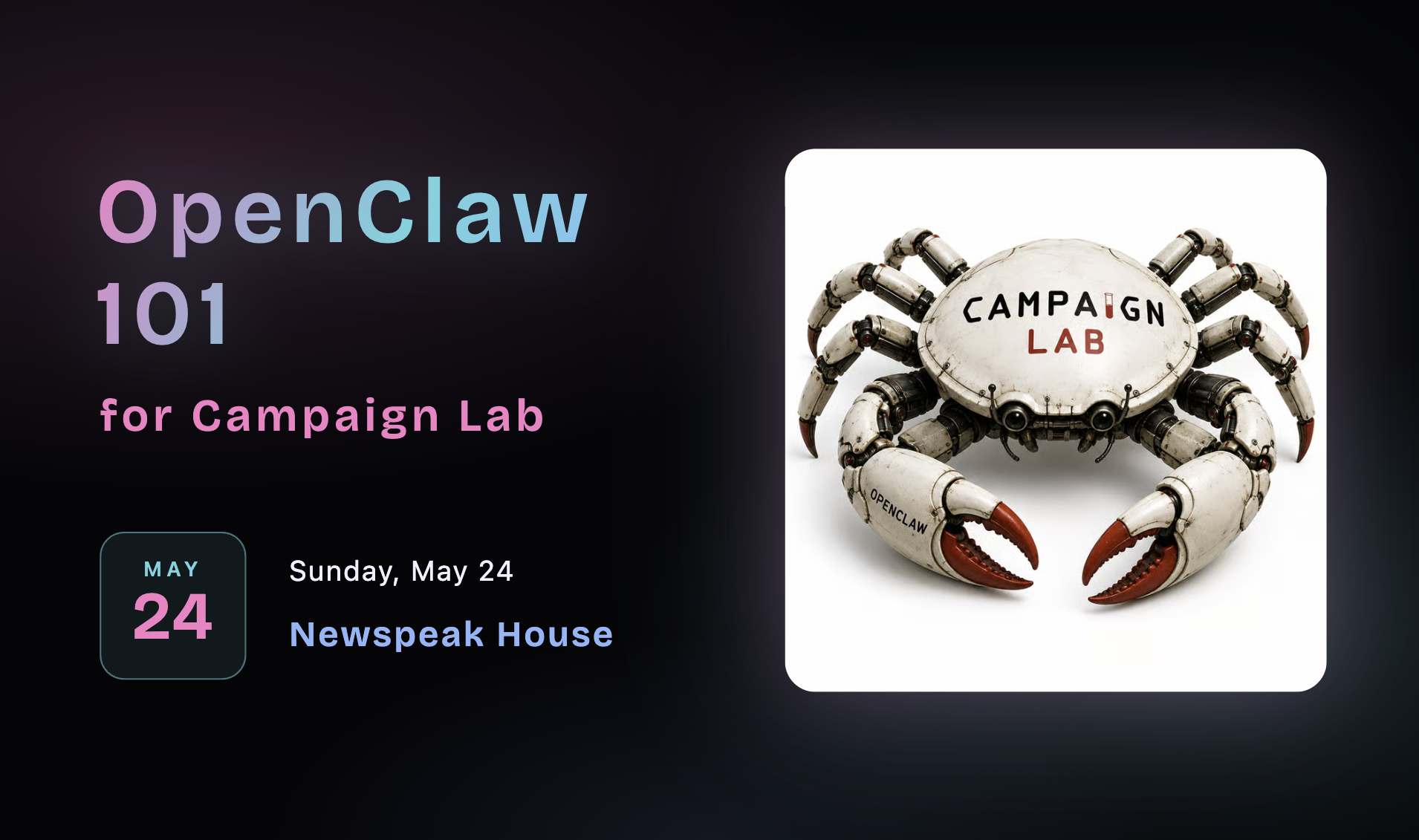 OpenClaw 101 workshop, for Campaign Lab — photo 2